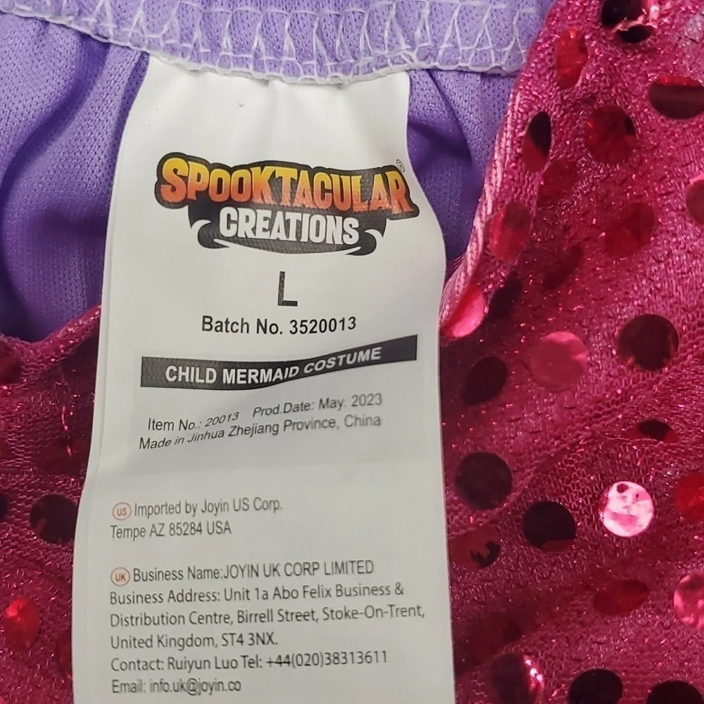NEW Kids Mermaid Costume Large 10-12
